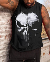 Men's Skull Print Tank Top