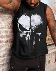Men's Skull Print Tank Top