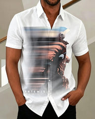 Big & Tall Men's Artemis Il Printed Short Sleeve Shirt