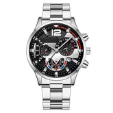 Steel Belt Calendar Business Wind Pointer Quartz Men's Watch