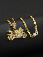 Vintage Motorcycle Pendant Men's Necklace