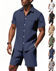 S-3XL Striped Jacquard Suit