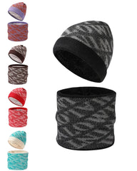 Fashion Letter Scarf Hat Two-piece Set