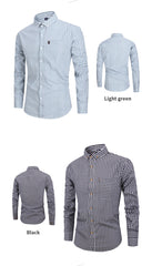Men's XS-3XL Cotton Plaid Shirt