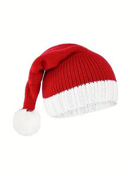Autumn And Winter Classic Red Christmas Hat Knitted Parent Hat Gift