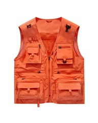 Big & Tall Men's Outdoor Mesh Quick-drying Multi-pocket Fishing Photography Vest S-6XL