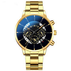 All-match Large Dial Quartz Calendar Steel Band Men's Watch