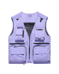Big & Tall Men's Outdoor Mesh Quick-drying Multi-pocket Fishing Photography Vest S-6XL