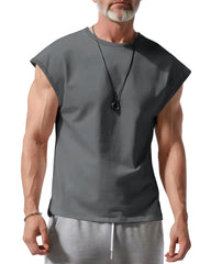 S-3XL American-style Summer Vest, Solid-color, Thin Tank Top T-shirt