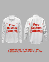 Customized Plus Size Long-sleeved Shirt (You Can Upload Pictures, Text, Logo, Etc. To Customize Your Interesting Long-sleeved Shirt)