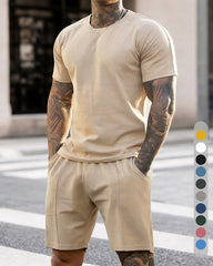 🔥Summer Sets 50% Off Exclusive ✨ Summer Men’s Short-Sleeve Crew-Neck Fitness Sports Casual Set