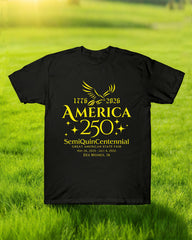 Black Printed T-shirt Marks 250 Anniversary