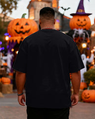 Big & Tall Men's Halloween Poker HA Alphabet Fun Printed Short Sleeve Tee