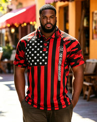 Big & Tall Men's USA 250th Anniversary Commemorative Graphic POLO Short-sleeved Shirt