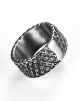 Circle Ring Titanium Steel Men's Vintage Band