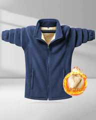 Big & Tall Men's Fleece Solid Color Zip Jacket Coat M-8XL