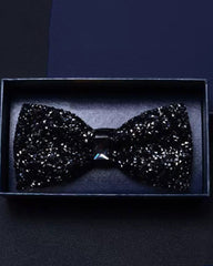 3D Crystal Fashion Sharp Horn Bow Tie