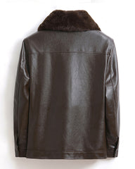 Big & Tall Men's Warm Padded Lapel Fur Collar Detachable Jacket Coat M-3XL