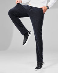 Big & Tall Men's Solid Color Thickened Loose Sports Pants Sweatpants M-5XL