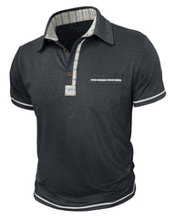 Big & Tall Men's Casual Pocket Button Lel POLO Short Sleeve T-Shirt S-3XL