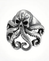 Vintage Punk Men Octopus Titanium Steel Ring