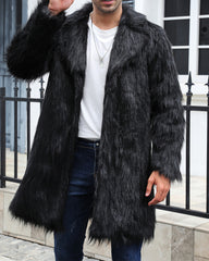 Big & Tall Men's Faux Fur Coat Coat S-3XL