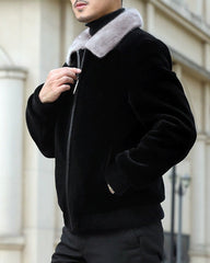 Big & Tall Men's Thickened Mink Laps Men's Jacket L-4XL