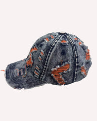 Personalized Washed Denim Hole Vintage Cap
