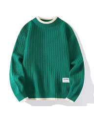 Big & Tall Men's Casual Stitching Long Sleeve Bottoming Sweater M-3XL