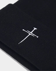 Vintage Cross Embroidered Knitted Hat-Unisex