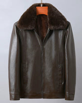 Big & Tall Men's Warm Padded Lapel Fur Collar Detachable Jacket Coat M-3XL