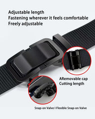 Canvas Nylon Belt Hole-free Automatic Buckle Ultra Thin And Durable