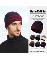 Double-layer Thickened Color Matching All-match Knit Hat