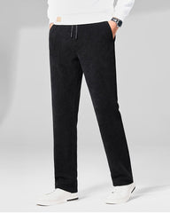 Big & Tall Men's Solid Color Thickened Loose Sports Pants Sweatpants M-5XL