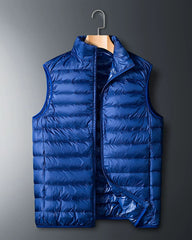 Big & Tall Men's Solid Color Light Collar Vest Down Jacket M-4XL