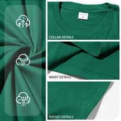 S-3XL Solid Color Round Neck Cotton Short Sleeves