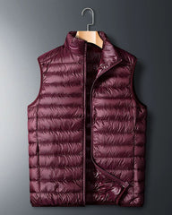 Big & Tall Men's Solid Color Light Collar Vest Down Jacket M-4XL