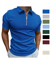 Summer Men's Polo Shirt Solid Color Short-sleeved Lar T-shirt Casual Fit Top Large Size