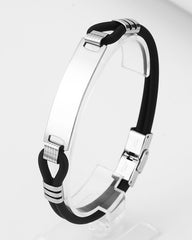 Men's Silicone Stainless Steel Bracelet Titanium Steel Bracelet