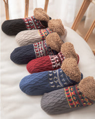 Winter Lamb Velvet Padded Home Floor Socks
