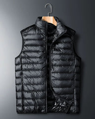 Big & Tall Men's Solid Color Light Collar Vest Down Jacket M-4XL