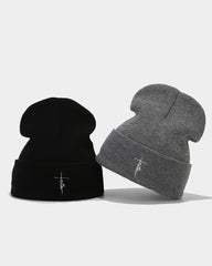 Street Hip Hop Letter Embroidered Knit Hat-Unisex