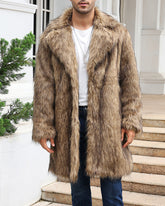 Big & Tall Men's Faux Fur Coat Coat S-3XL