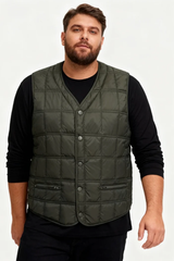 Big & Tall Men's Solid Color Warm Down Vest L-5XL