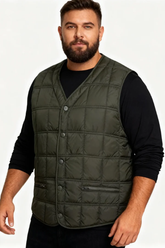 Big & Tall Men's Solid Color Warm Down Vest L-5XL