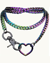Heart-shaped Multilayer Cuban Necklace