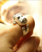 Schnery Puppy Animal Ring Open Ring