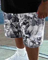 Men's Daily Casual Bear Printed Short Sleeve T-Shirt Set