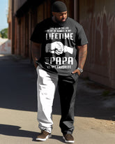 Fist Letter Print T-shirt Trousers Suit Men's Large