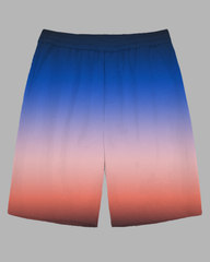 Big Men's Romantic Sunset Gradient Effect Daily Casual Shorts